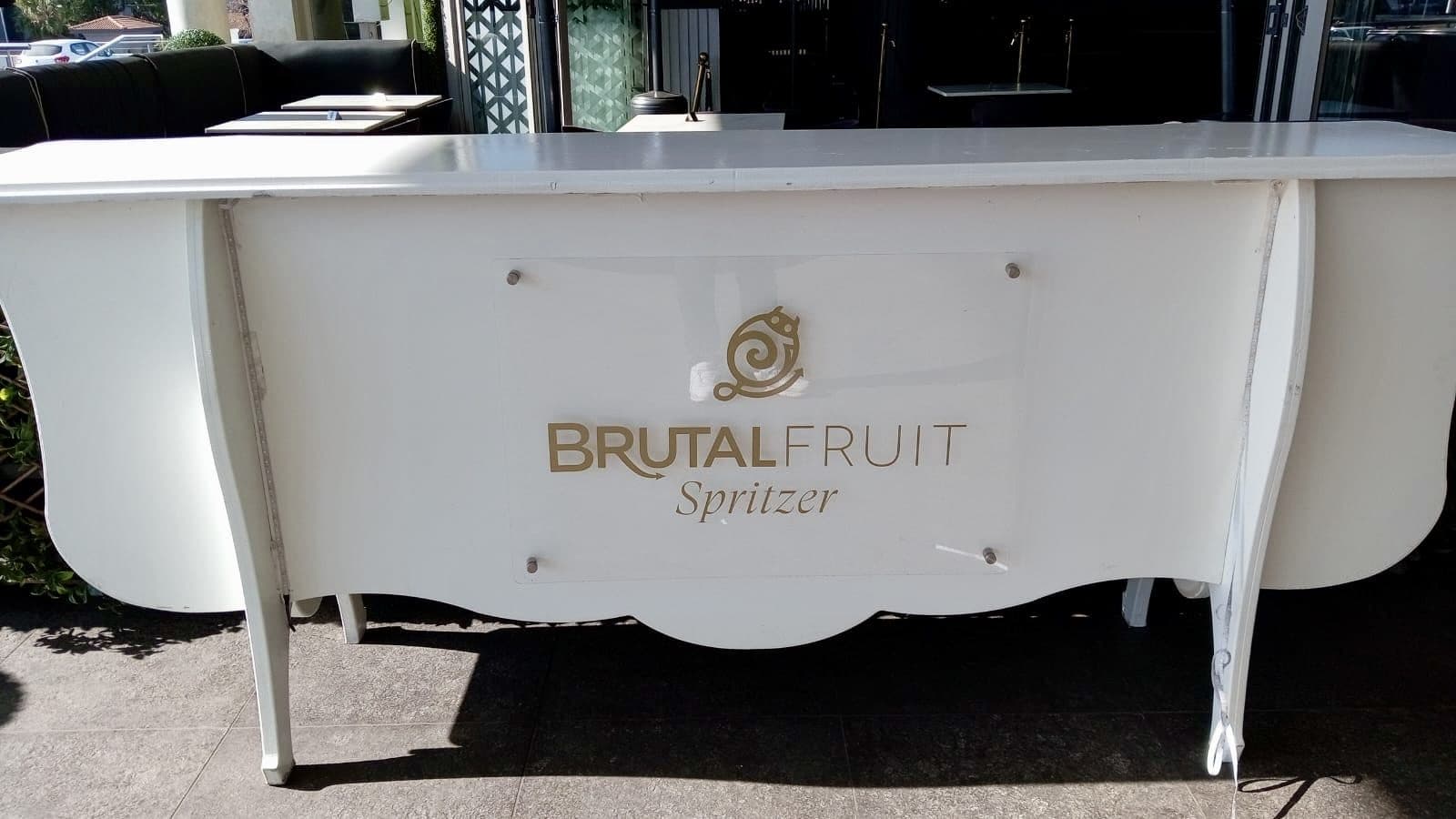 Brutal Fruit Spritzer branded serving bar